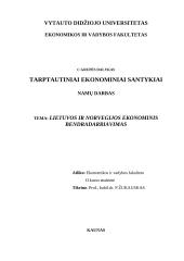 Lietuvos ir Norvegijos ekonominis bendradarbiavimas