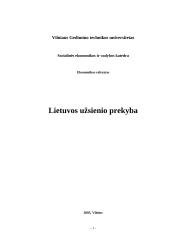 Lietuvos-užsienio prekių importas/eksportas
