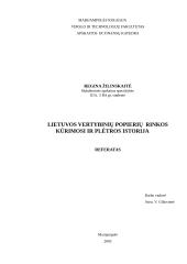 Lietuvos vertybinių popierių rinkos kūrimosi ir plėtros istorija