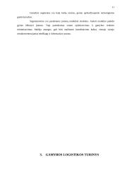 Logistikos charakteristikos įmonėje 11 puslapis