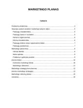 Marketingo planas: santechnikos darbai UAB "Sanda"
