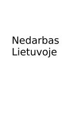 Nedarbas Lietuvoje