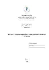 Parduotuvės įrengimo ir prekių asortimento pateikimo vertinimas: UAB "Kaginta"
