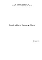 Pasaulio ir Lietuvos ekologinės problemos 1 puslapis