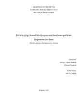 Politinių jėgų konsolidacijos procesai bendrame politinės fragmentacijos fone