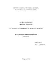 Reklamos skelbimo paruošimas