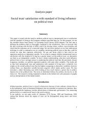 Satisfaction with standard of living influence on political trust