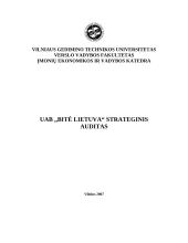 Strateginis auditas: UAB "Bitė Lietuva"