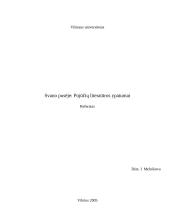 Svano pusėje: Pojūčių literatūros ypatumai