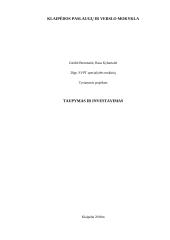 Taupymas ir investavimas