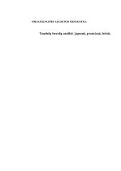 Tautinių bruožų analizė: japonai, prancūzai, britai.