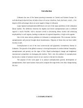 Unemployment in Lithuania