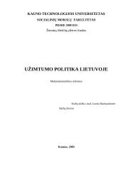 Vyriausybės užimtumo politika Lietuvoje