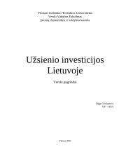 Užsienio investicijos į Lietuvą