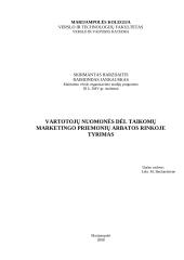 Vartotojų nuomonės dėl taikomų marketingo priemonių arbatos rinkoje tyrimas 1 puslapis