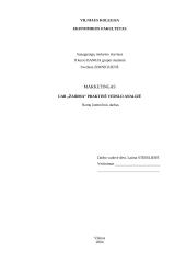 Verslo analizė: UAB "Žaidma"