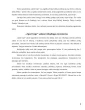 Verslo planas: sporto ir laisvalaikio apranga "Sport hope" filialas 8 puslapis