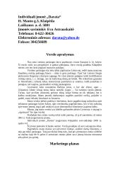 Verslo planas: vertimų biuras IĮ "Darata" 3 puslapis