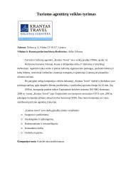 Viešbučių veiklos analizė: "Novotel". Turizmo agentūrų veiklos tyrimas: "Krantas Travel" 13 puslapis