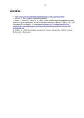 Žinių kūrimas ir veiksniai, darantys įtaką žinių kūrimui ir inovacijai organizacijoje 15 puslapis