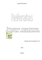Žmogaus organizmas. Gydymas vaistažolėmis