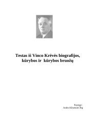 Vinco Krėvės biografija, kūryba ir kūrybos bruožai