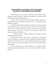 Naudojimosi internetu privalumai: nuomonių analizė 9 puslapis