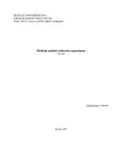 Piešinių analizė vaikystės tarpsniuose