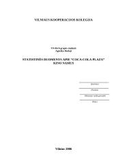 Statistinės duomenys apie "Coca-cola Plaza" kino namus