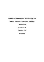 Statistinis tyrimas: aktualiausi klausimai Vilniaus gyventojams 1 puslapis