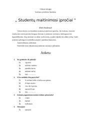 Studentų maitinimosi įpročiai