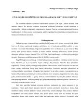 Civilinis ir baudžiamasis procesas pagal Lietuvos statutus