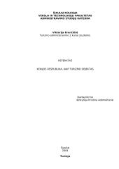 Kenijos Respublika kaip turizmo objektas
