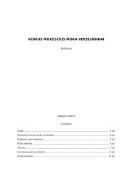 Kokius mokesčius moka verslininkai