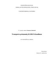 Transporto priemonių KASKO draudimas