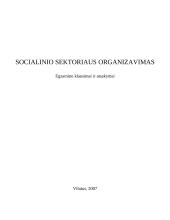 Socialinio sektoriaus organizavimas - pasiruošimas egzaminui