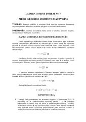 Žiedo inercijos momento tyrimo ataskaita su skaičiavimais