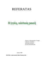 30 įvykių, sukrėtusių pasaulį 1 puslapis