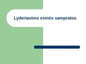 Lyderiavimo esmės sampratos