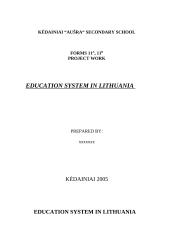 Education system in Lithuania