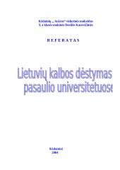 Lietuvių kalba. Lietuvių kalbos dėstymas užsienio universitetuose 14 puslapis