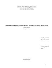 Individualios įmonės restorano „Rusiška virtuvė“ įsteigimas