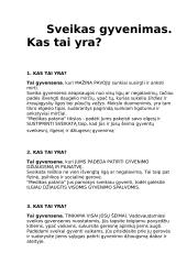 Sveikas gyvenimas. Kas tai yra? 3 puslapis