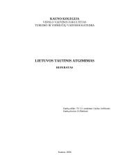 Tautinis Lietuvos atgimimas 1 puslapis