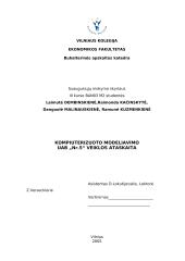 Kompiuterizuotas modeliavimas. Įmonės veiklos ataskaita: UAB "Nr.5"