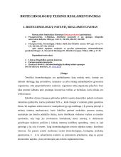 Biotechnologijų patentų reglamentavimas