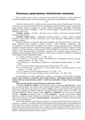 Duomenų apdorojimas statistiniais metodais