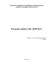 Personalo vadyba UAB „Servisa“