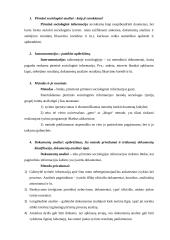 Sociologinė informacija. Metodika