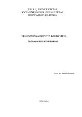 Ergonomiškai įrengta darbo vieta